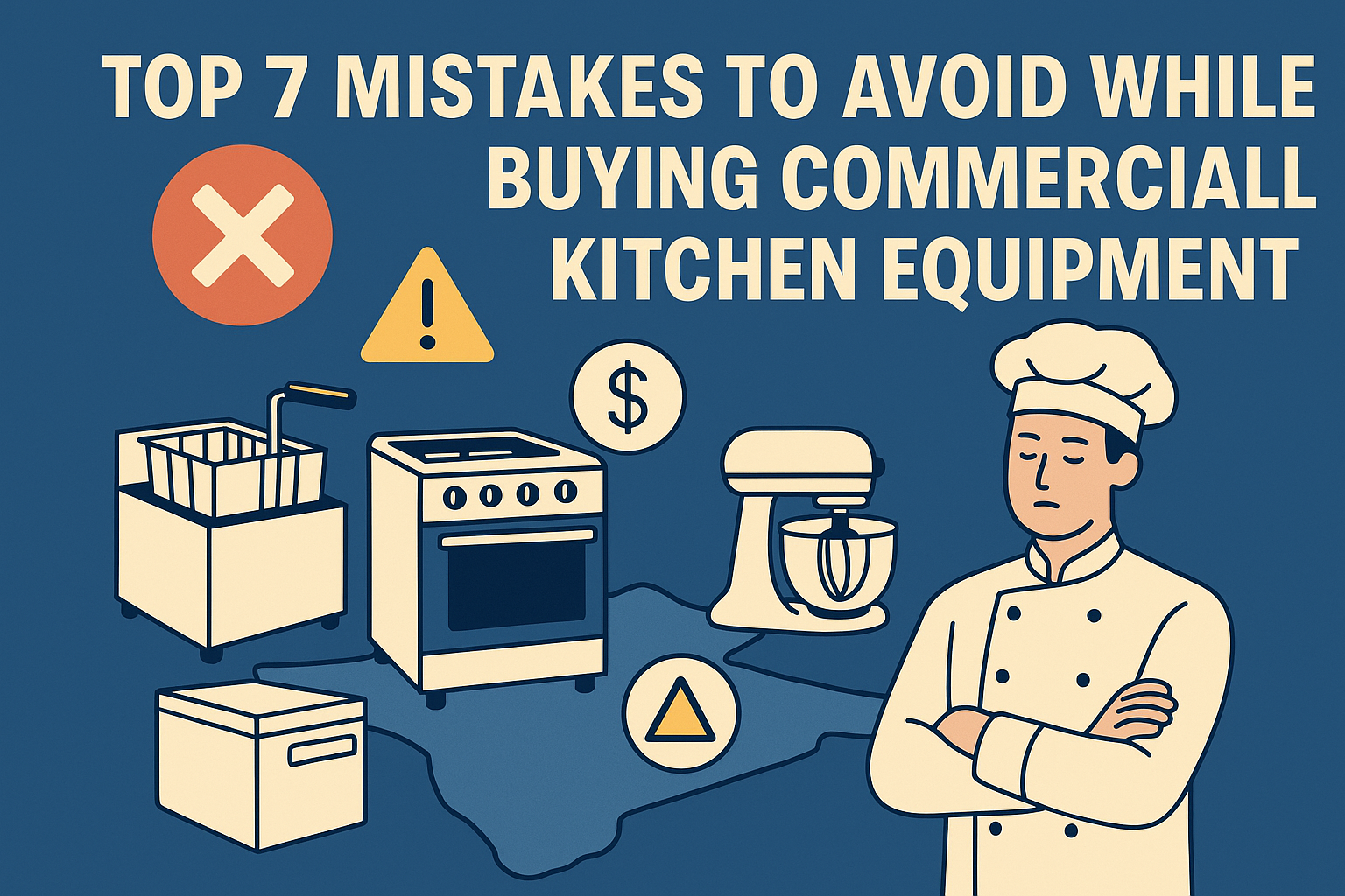 Top 7 Mistakes to Avoid While Buying Commercial Kitchen Equipment ❌