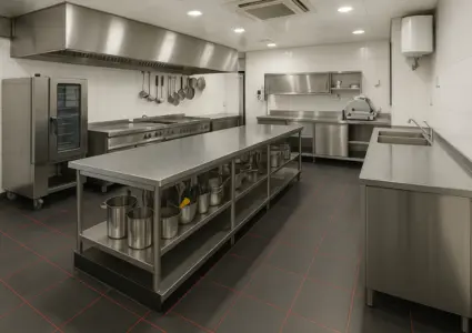 Commercial Kitchen Equipment in Ayodhya - Modern Stainless Steel Setup